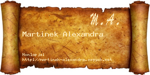 Martinek Alexandra névjegykártya